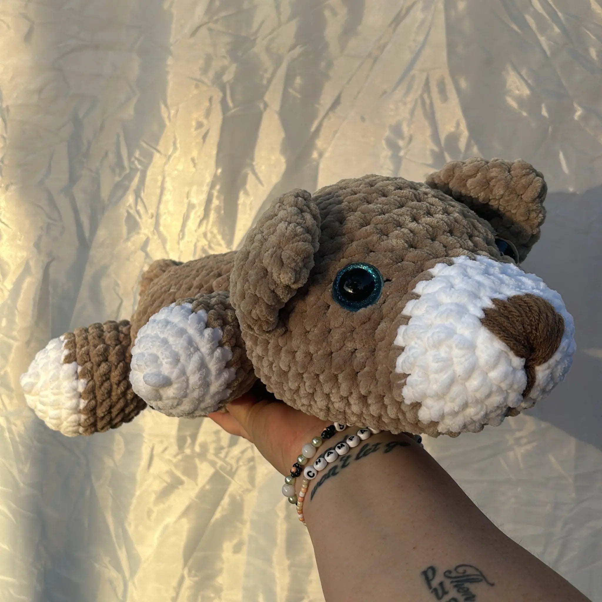 Weighted Amigurumi Bear Plush, Ben the Bear by Main Street Collective - Handmade Comfort Toy for Anxiety Relief