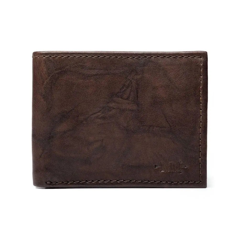 Benjamin Leather Bifold with Front Pocket Wallet Mission Mercantile Leather Goods
