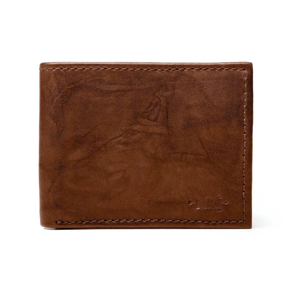 Benjamin Leather Bifold with Front Pocket Wallet Mission Mercantile Leather Goods