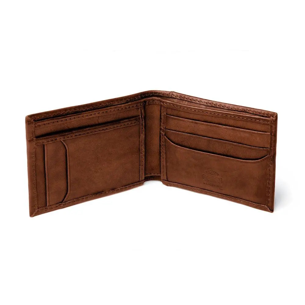 Benjamin Leather Bifold with Front Pocket Wallet Mission Mercantile Leather Goods