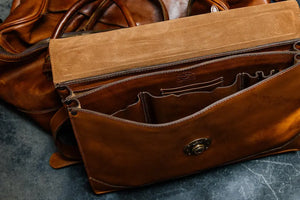 Benjamin Leather Briefcase Mission Mercantile Leather Goods