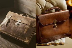 Benjamin Leather Briefcase Mission Mercantile Leather Goods