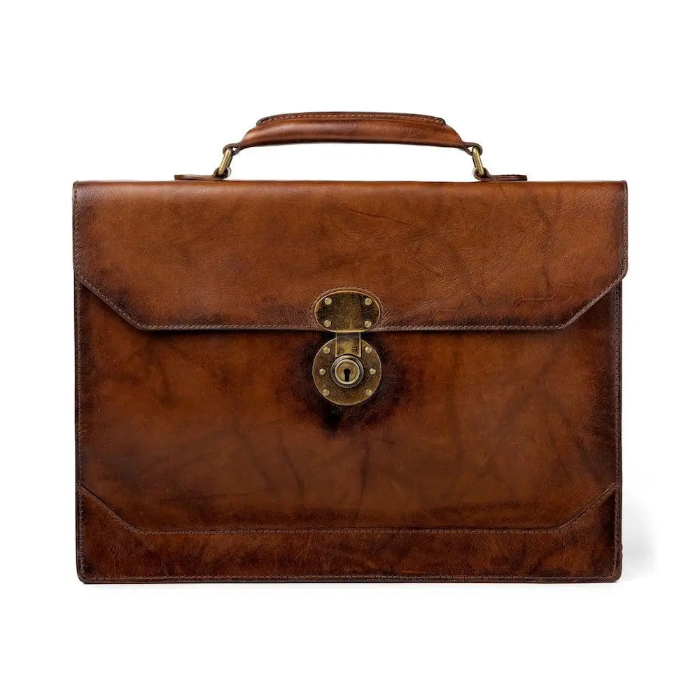 Benjamin Leather Briefcase Mission Mercantile Leather Goods