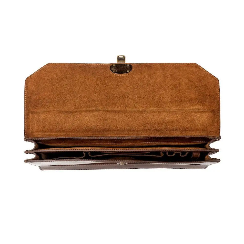 Benjamin Leather Briefcase Mission Mercantile Leather Goods