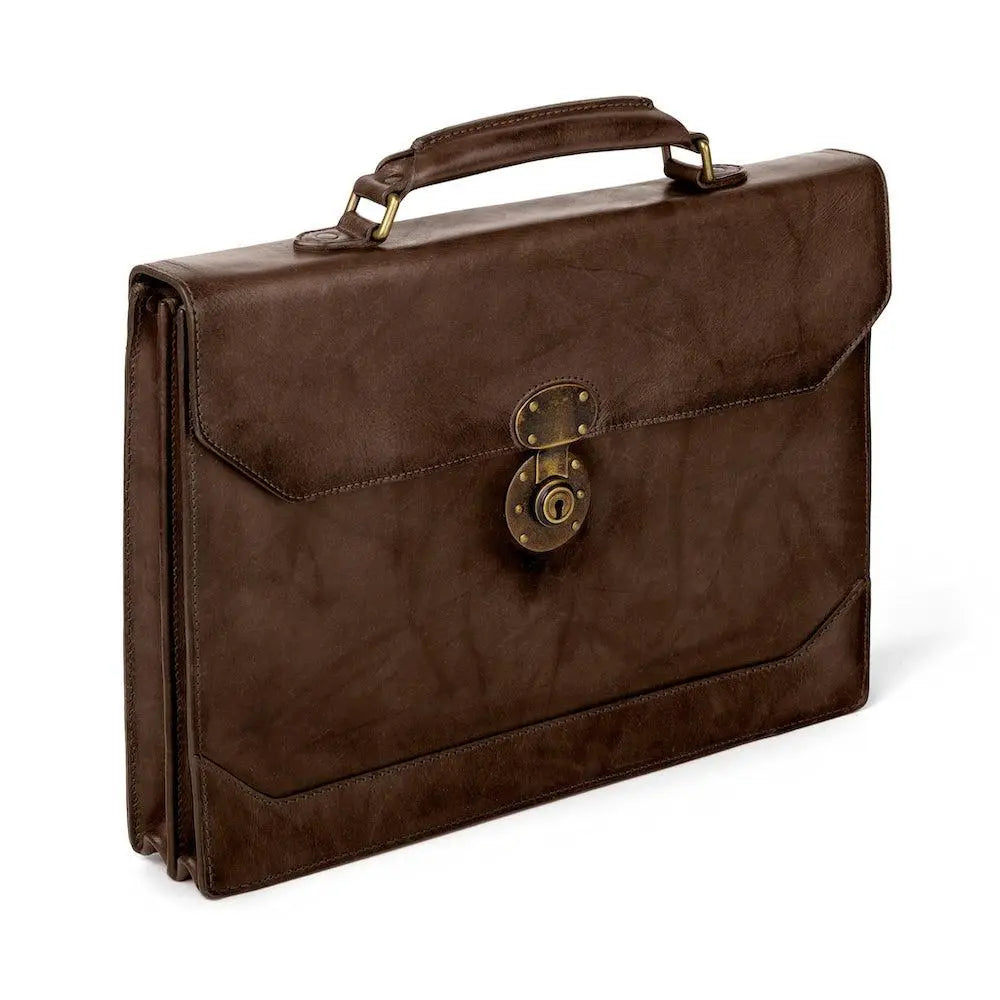 Benjamin Leather Briefcase Mission Mercantile Leather Goods
