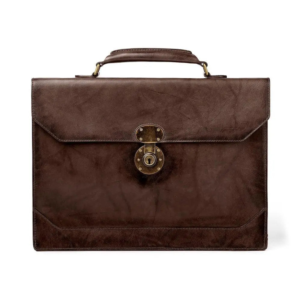 Benjamin Leather Briefcase Mission Mercantile Leather Goods