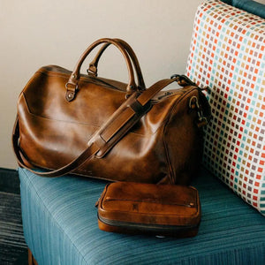 Benjamin Leather Duffle Bag Mission Mercantile Leather Goods