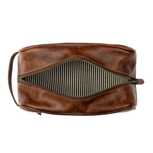 Benjamin Leather Toiletry Wash Bag Mission Mercantile Leather Goods