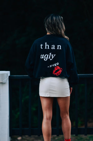Better Late Than Ugly Sweatshirt by Southern Bliss Company, Southern lifestyle apparel detail photo 6