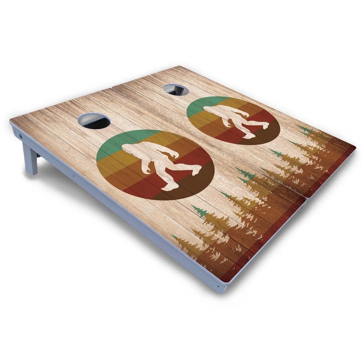 Bigfoot Circle Cornhole Boards - All Weather Series by Cornhole Solutions, custom cornhole board detail photo 3