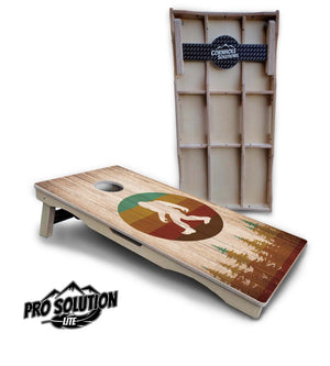 Bigfoot Circle Cornhole Boards - Pro Solution Lite Series by Cornhole Solutions, custom cornhole board main product photo