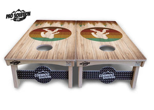 Bigfoot Circle Cornhole Boards - Pro Solution Lite Series by Cornhole Solutions, custom cornhole board detail photo 3