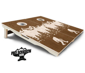 Bigfoot Mountain Scene Cornhole Boards - Pro Solution Elite Series by Cornhole Solutions, custom cornhole board detail photo 5