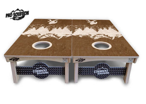 Bigfoot Mountain Scene Cornhole Boards - Pro Solution Lite Series by Cornhole Solutions, custom cornhole board detail photo 3