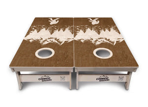 Bigfoot Mtn Scene Cornhole Boards - Professional Tournament Series by Cornhole Solutions, custom cornhole board detail photo 3