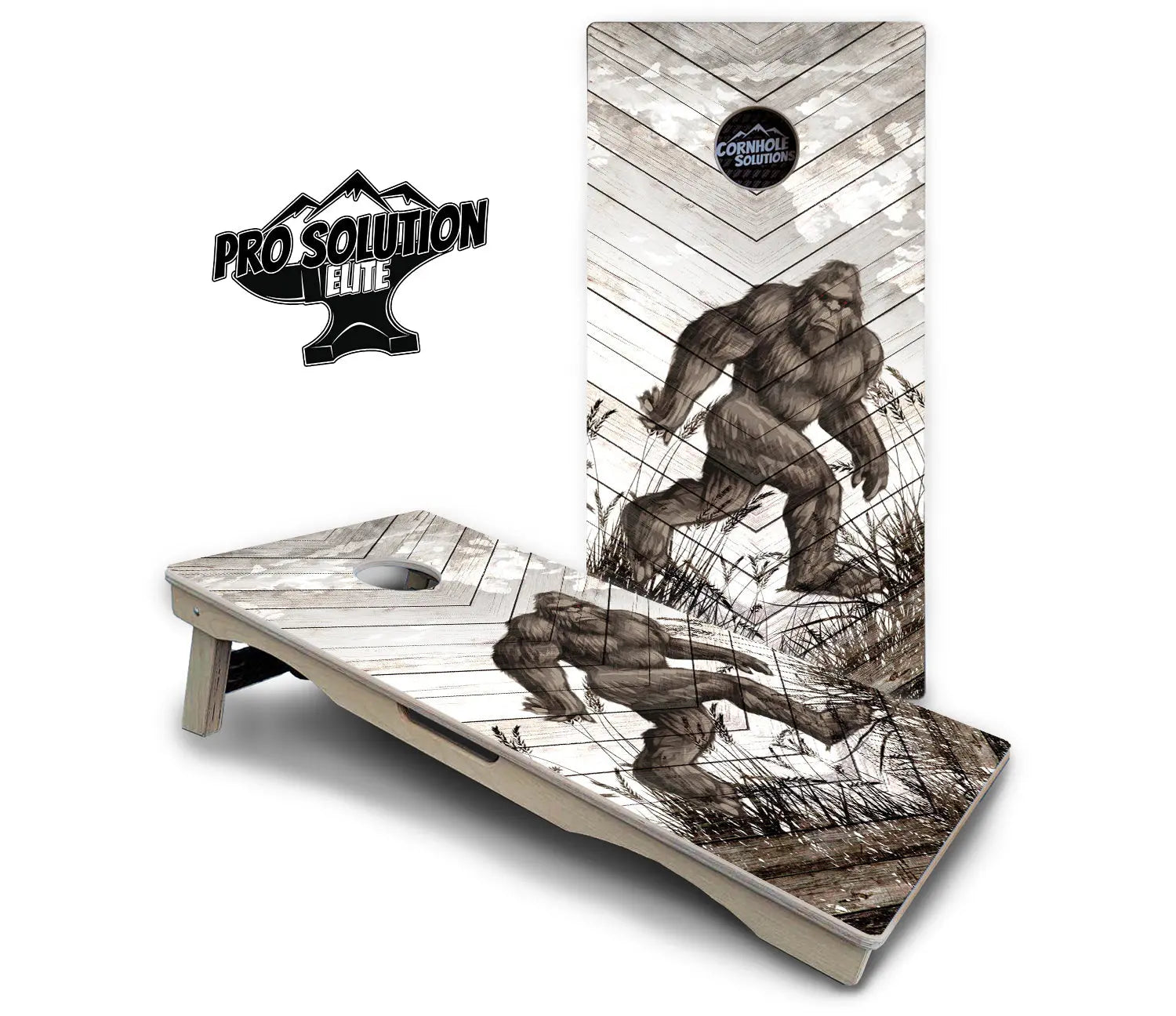 Bigfoot Whitewash Cornhole Boards - Pro Solution Elite Series Cornhole Solutions