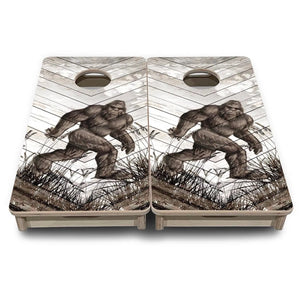 Bigfoot Whitewash - Mini and Vacation Size Boards by Cornhole Solutions, custom cornhole board detail photo 2