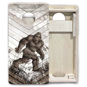 Bigfoot Whitewash - Mini and Vacation Size Boards by Cornhole Solutions, custom cornhole board detail photo 4