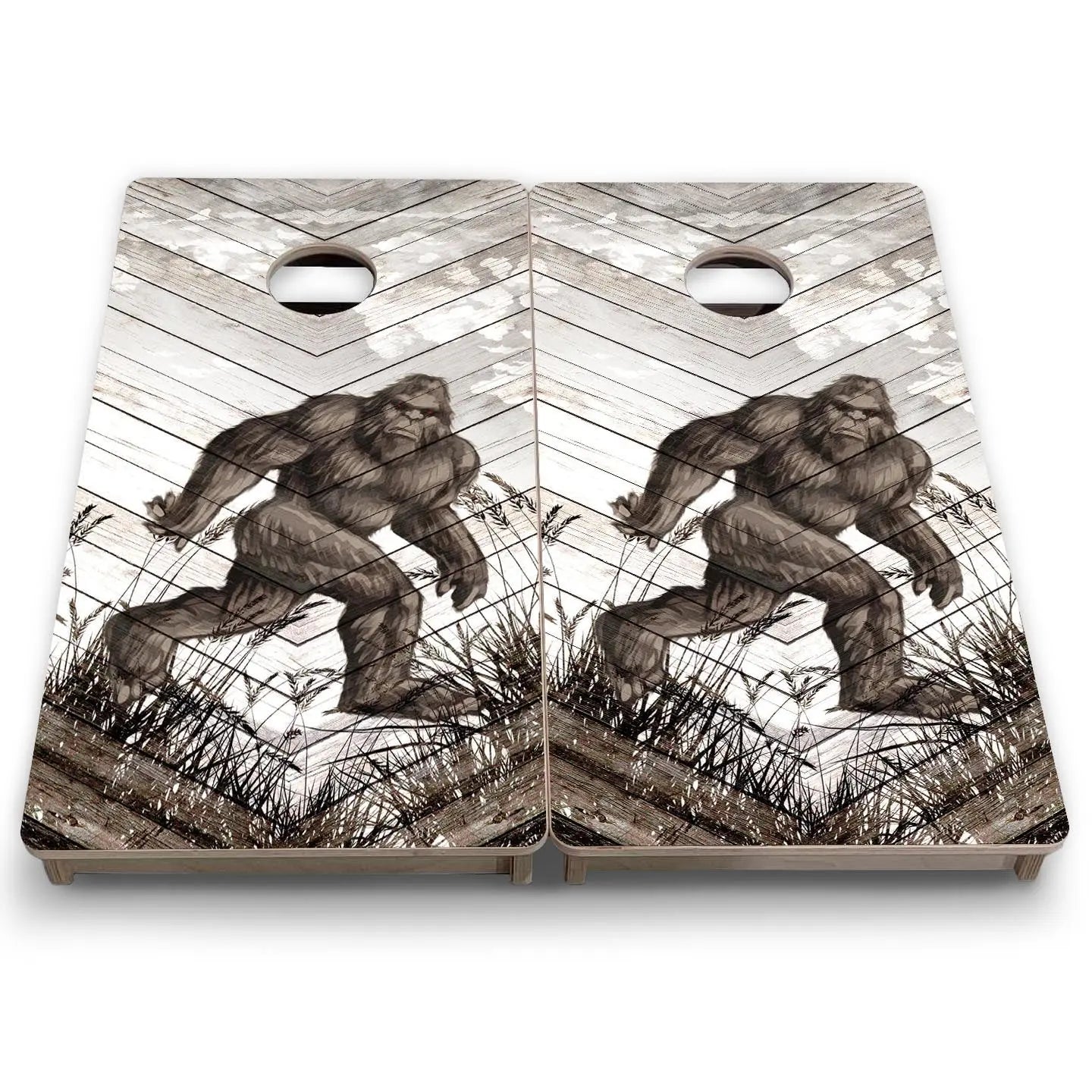 Bigfoot Whitewash - Mini and Vacation Size Boards by Cornhole Solutions, custom cornhole board detail photo 7