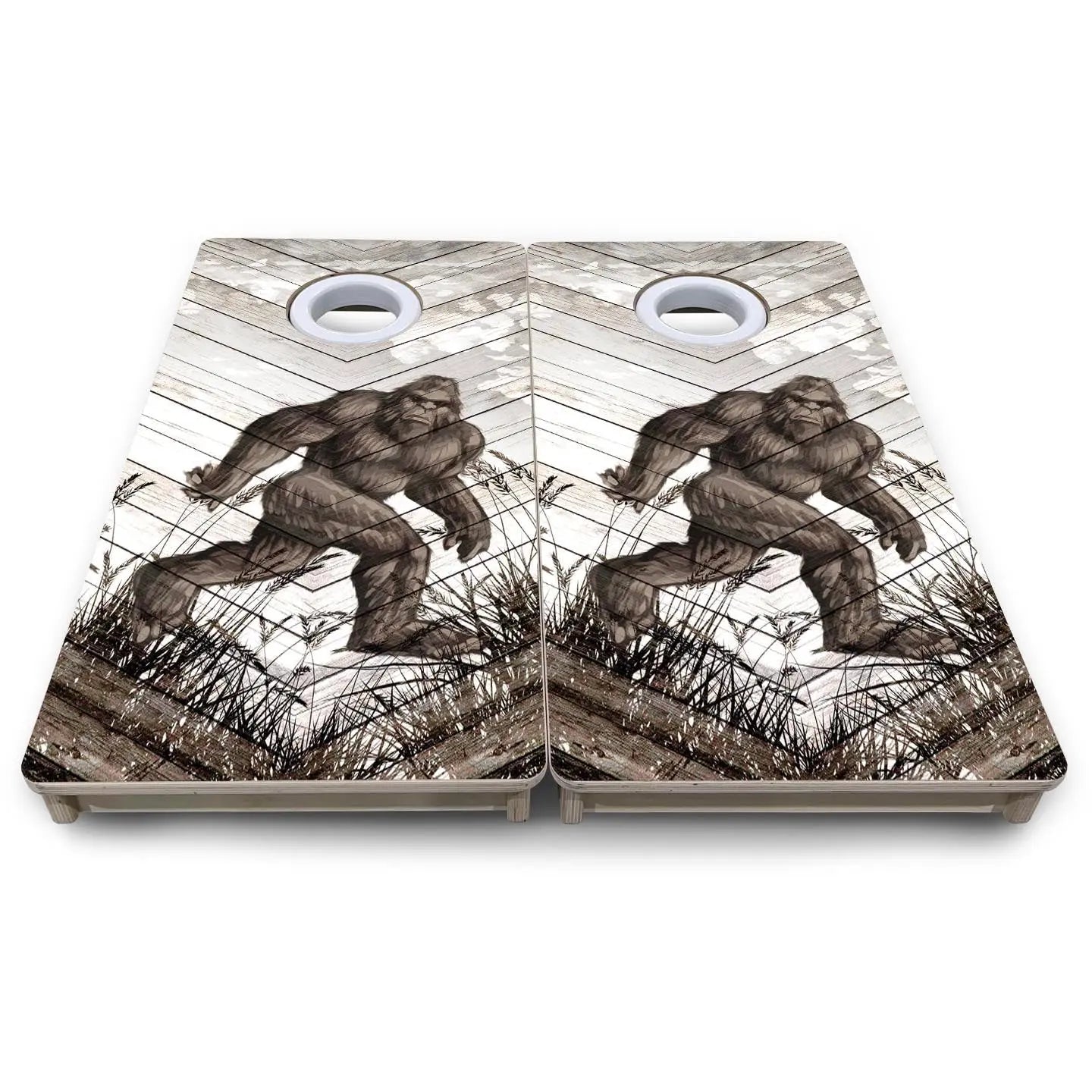 Bigfoot Whitewash - Mini and Vacation Size Boards by Cornhole Solutions, custom cornhole board detail photo 8