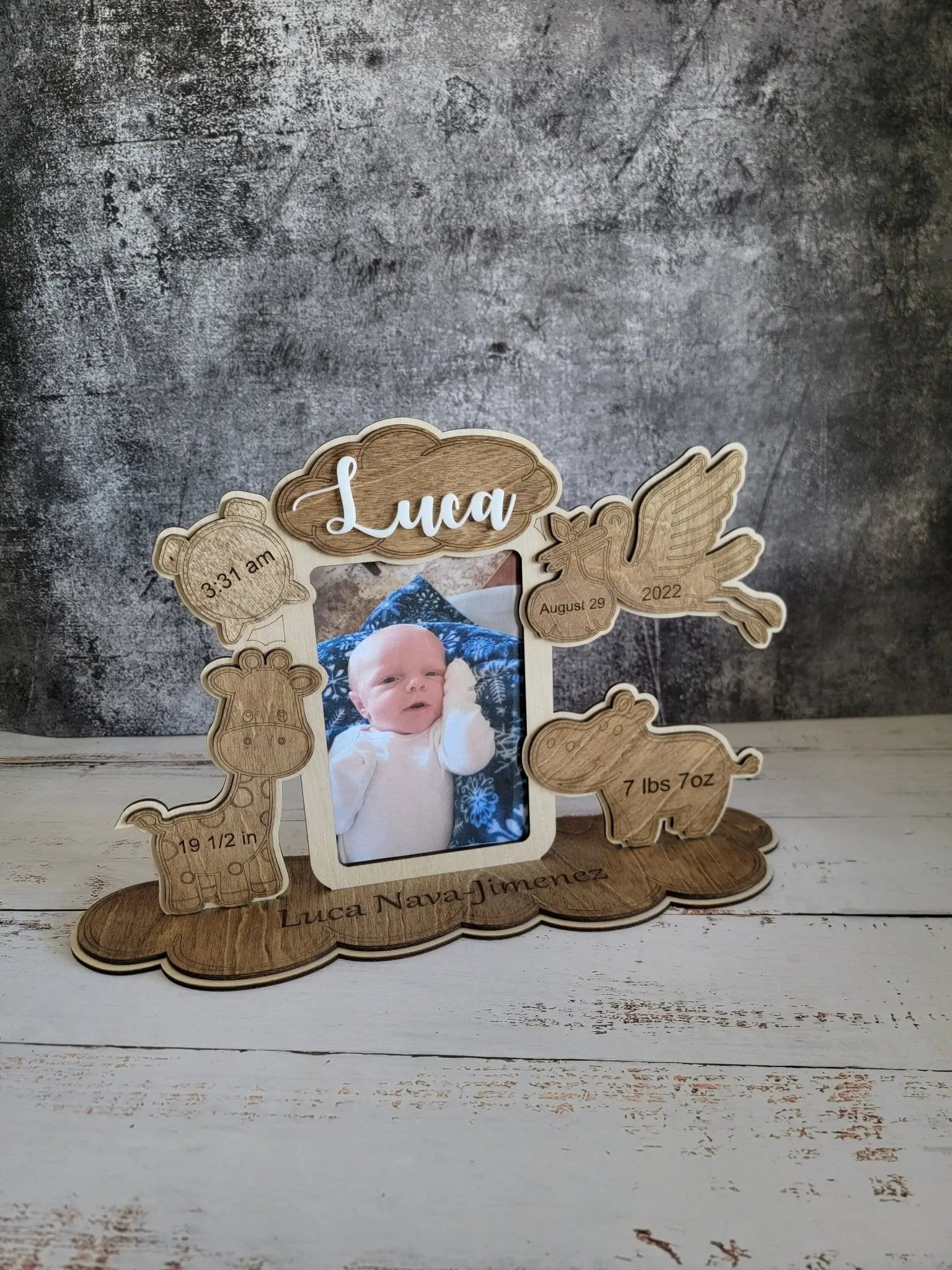 Birth Announcement Frame by EverLee Creations, Southern home decor main product photo