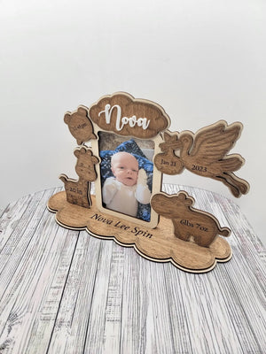 Birth Announcement Frame by EverLee Creations, Southern home decor detail photo 3