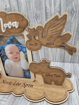 Birth Announcement Frame by EverLee Creations, Southern home decor detail photo 7