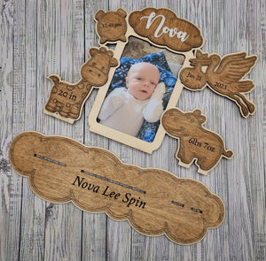 Birth Announcement Frame by EverLee Creations, Southern home decor detail photo 8