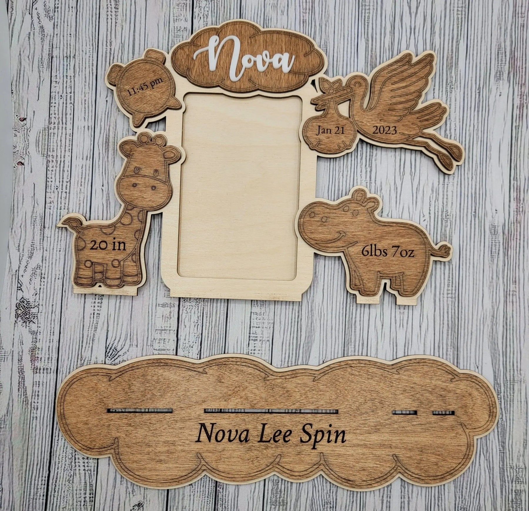 Birth Announcement Frame by EverLee Creations, Southern home decor detail photo 9
