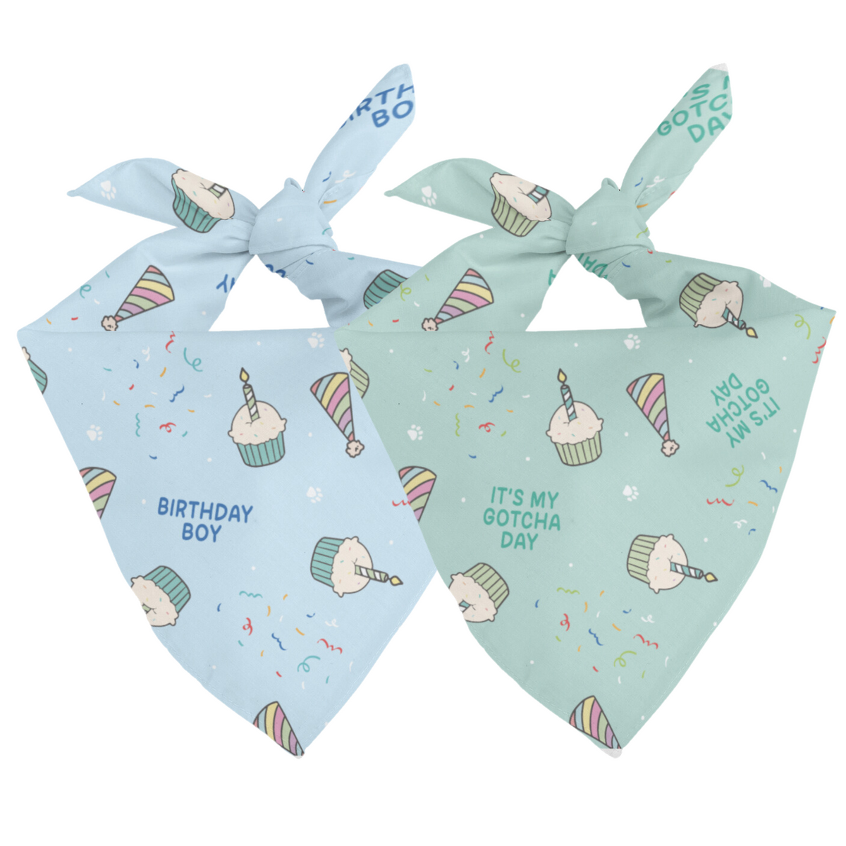 Birthday Boy & Gotcha Day Reversible Dog Bandana