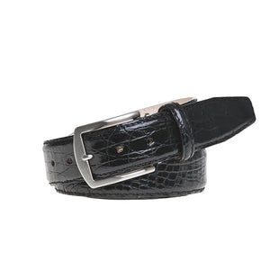 Black Caiman Crocodile Leather Belt by Roger Ximenez: Bespoke Belts and Leather Accessories, handmade leather goods main product photo