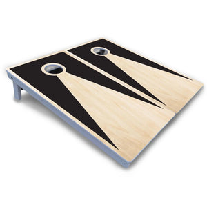 Black/Natural Keyhole Cornhole Boards - All Weather Series by Cornhole Solutions, custom cornhole board detail photo 3
