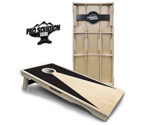 Black/Natural Keyhole Cornhole Boards - Pro Solution Elite Series by Cornhole Solutions, custom cornhole board main product photo