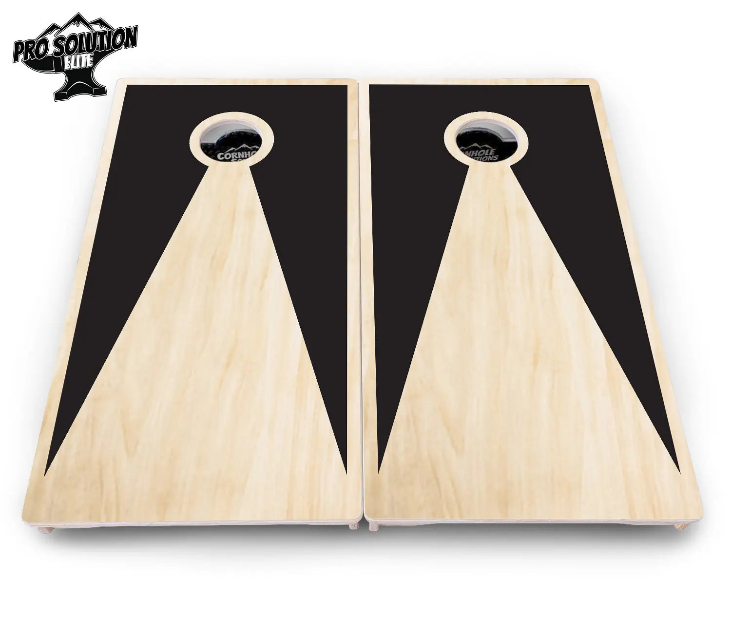 Black/Natural Keyhole Cornhole Boards - Pro Solution Elite Series by Cornhole Solutions, custom cornhole board detail photo 4