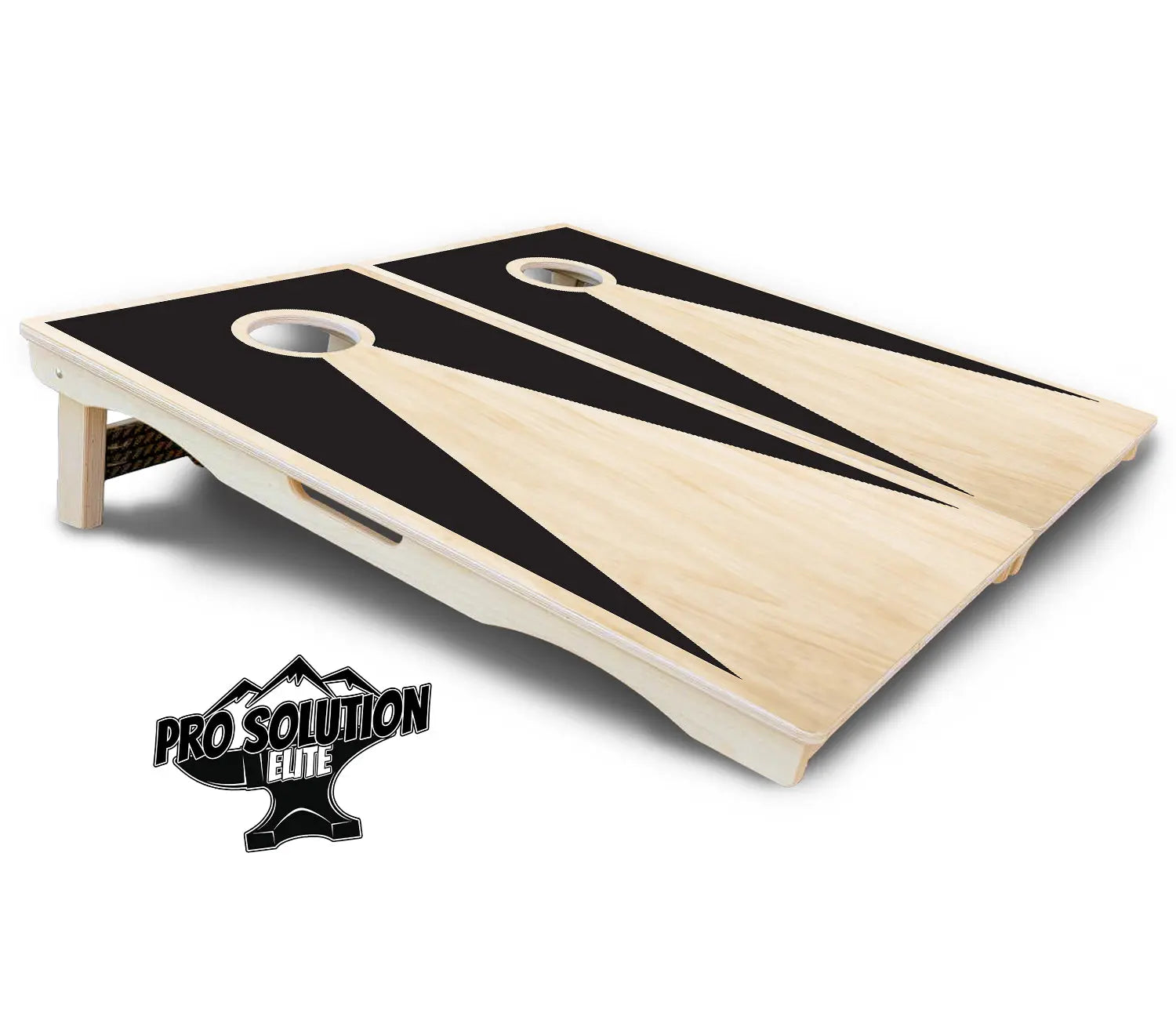 Black/Natural Keyhole Cornhole Boards - Pro Solution Elite Series by Cornhole Solutions, custom cornhole board detail photo 5