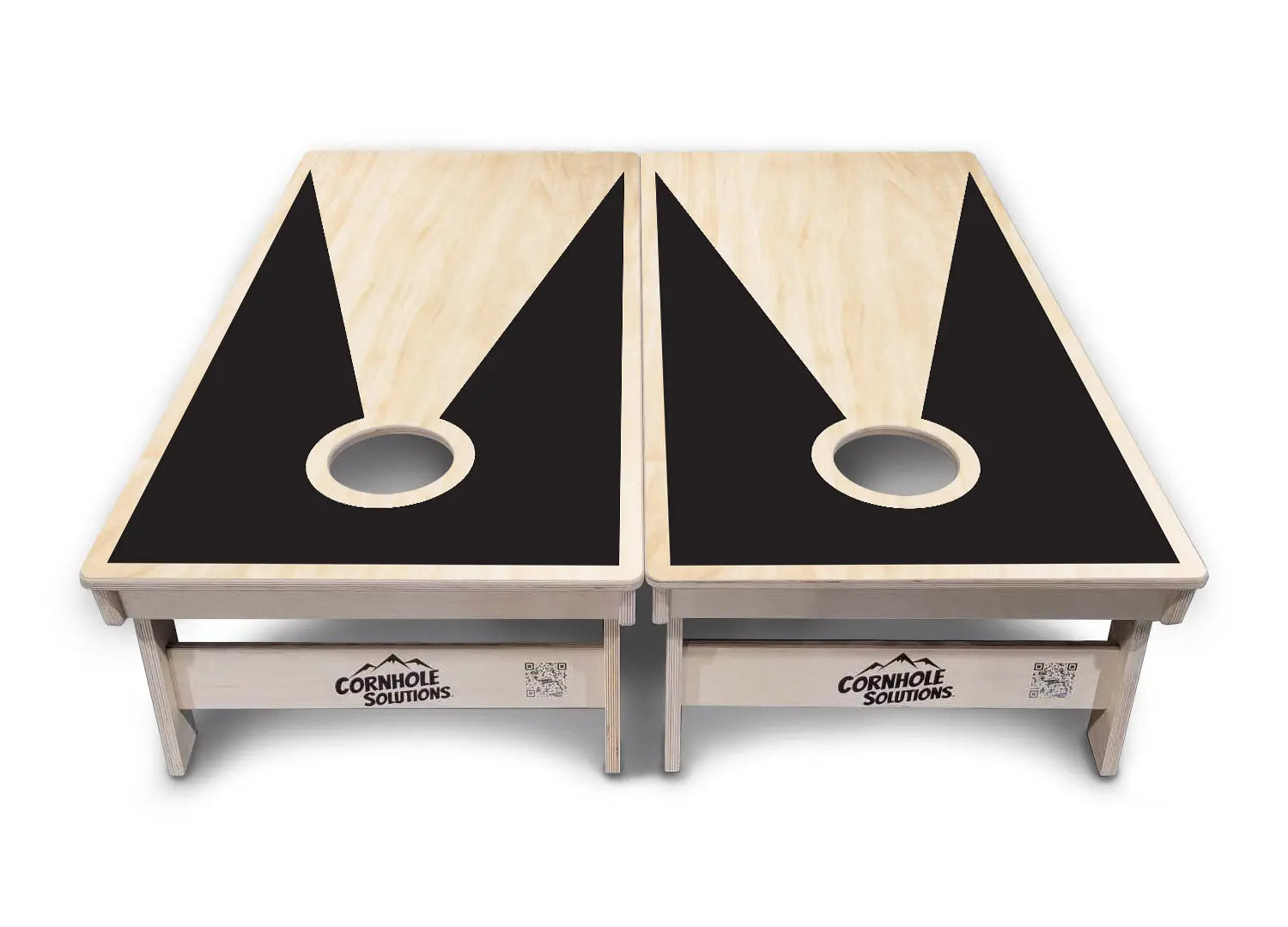 Black/Natural Keyhole Cornhole Boards - Professional Tournament Series Cornhole Solutions