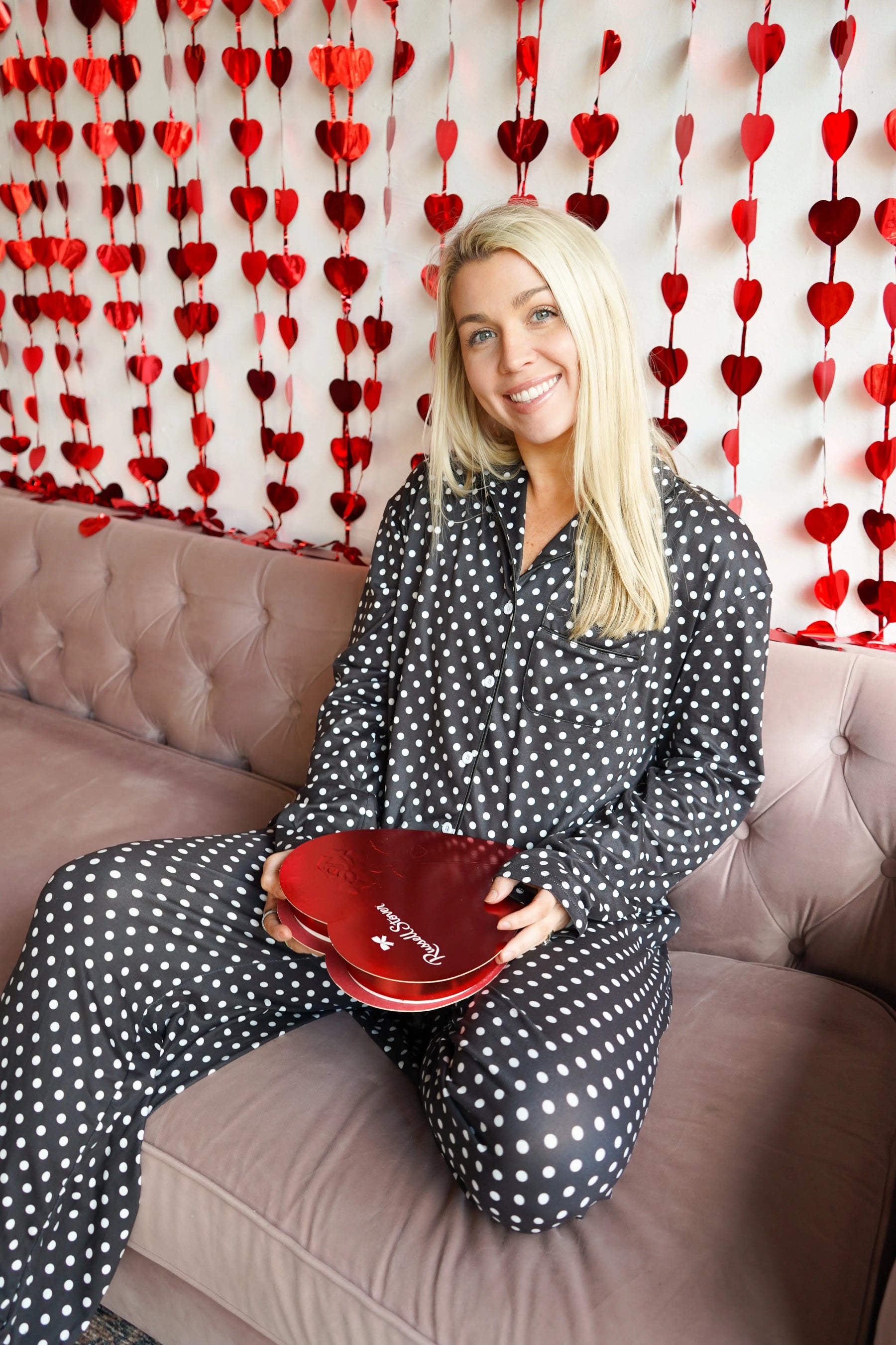 Black Polka Dot - Long Pajama Set by KenzKustomz, Southern food gift detail photo 5