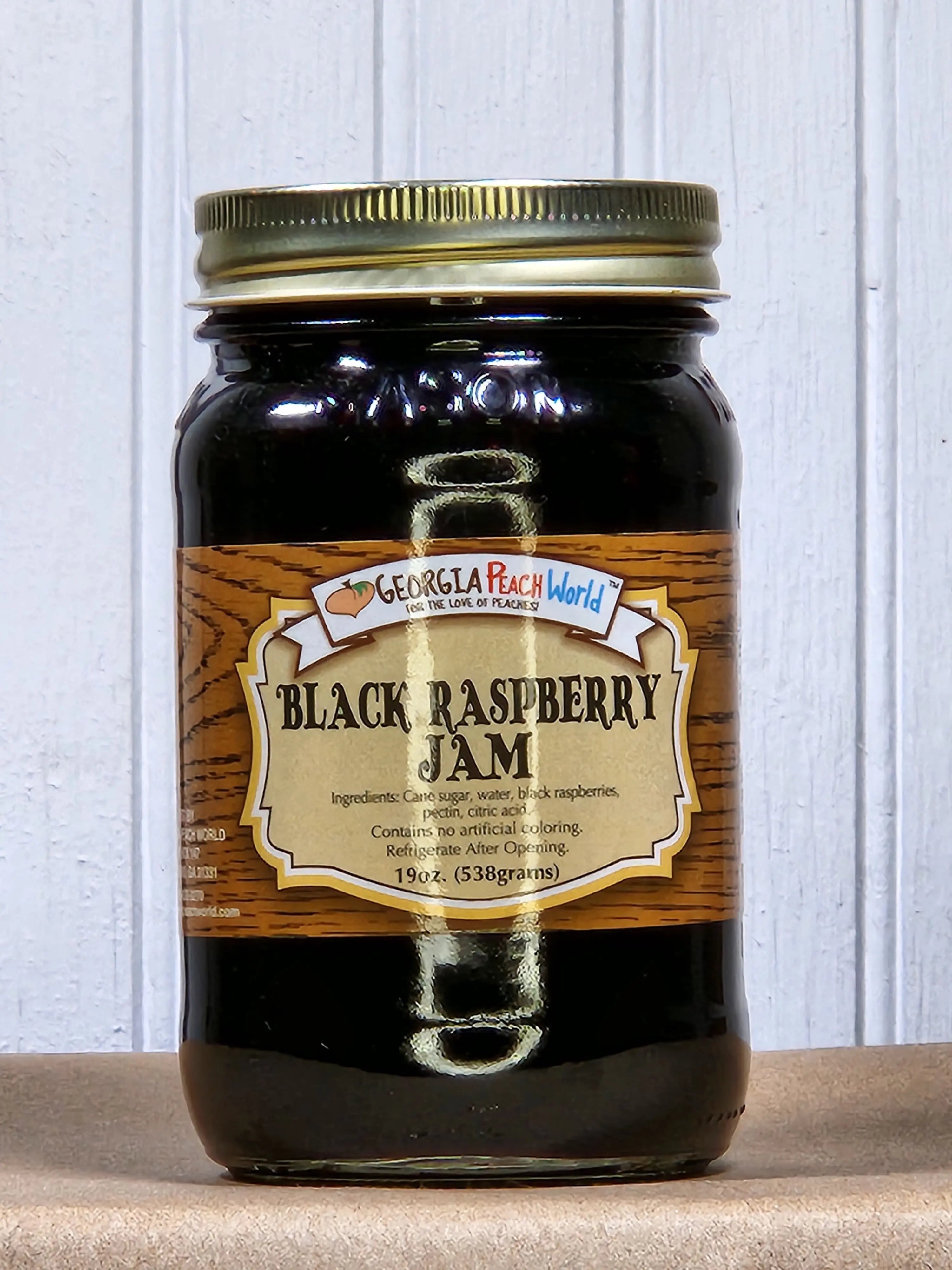 Jar of Black Raspberry Jam from Georgia Peach World