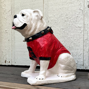 UGA Georgia Bulldog Mascot Stone Statue for Garden, Yard, Home Decor and Porch.