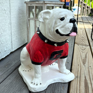 UGA Georgia Bulldog Mascot Stone Statue for Garden, Yard, Home Decor and Porch.