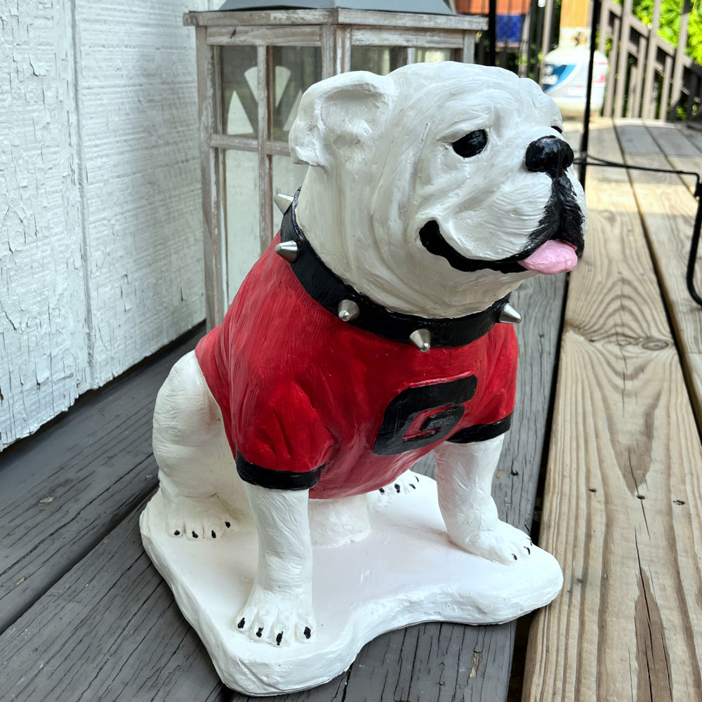 UGA Georgia Bulldog Mascot Cement Statue for Garden, Yard, Home Decor and Porch.