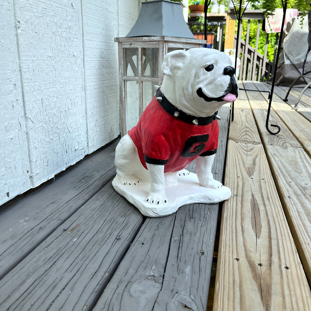 UGA Georgia Bulldog Mascot Stone Statue for Garden, Yard, Home Decor and Porch.