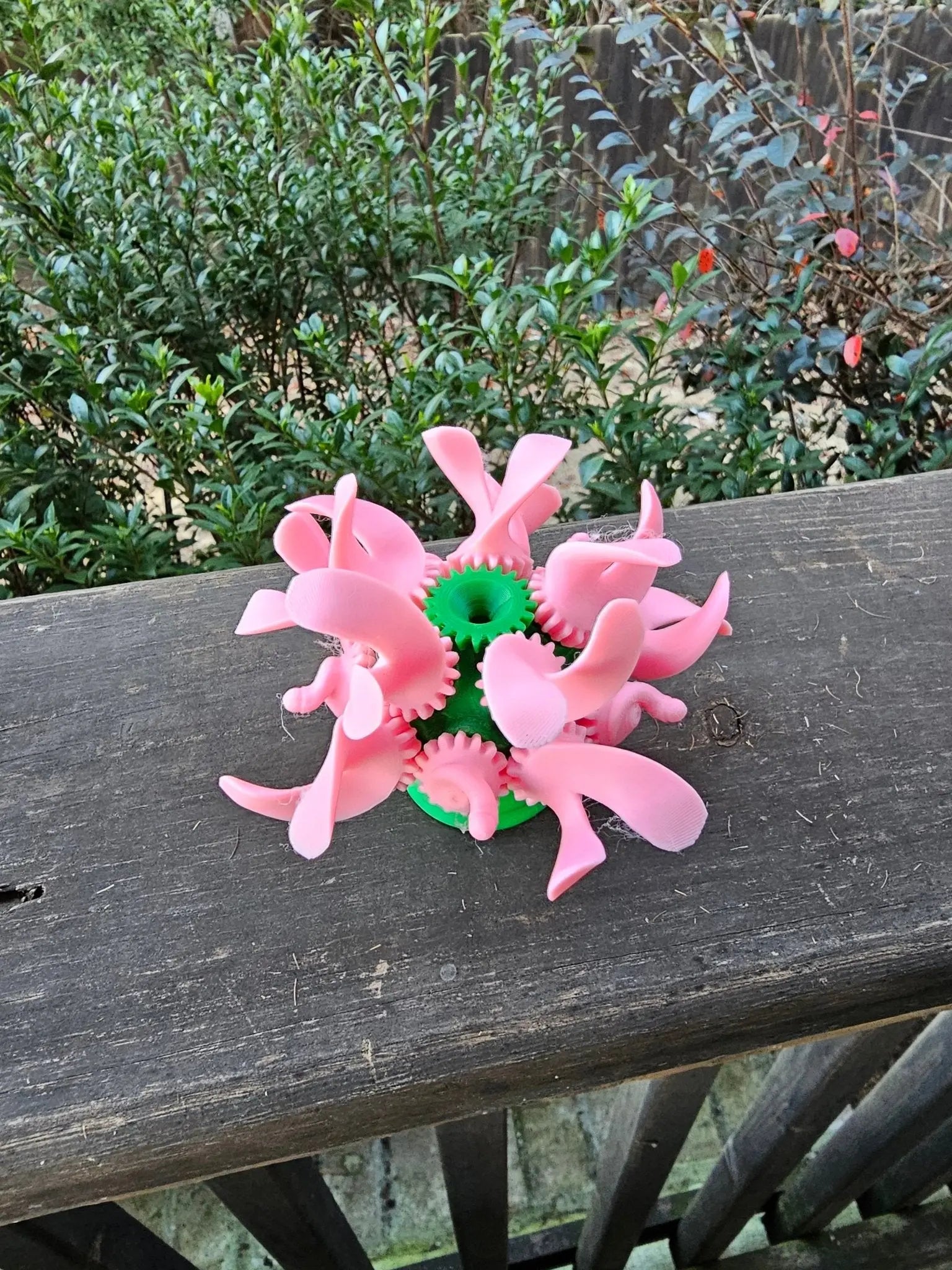 BloomSpin Flower Gear Fidget Spinner – Rotating Petal Mechanism