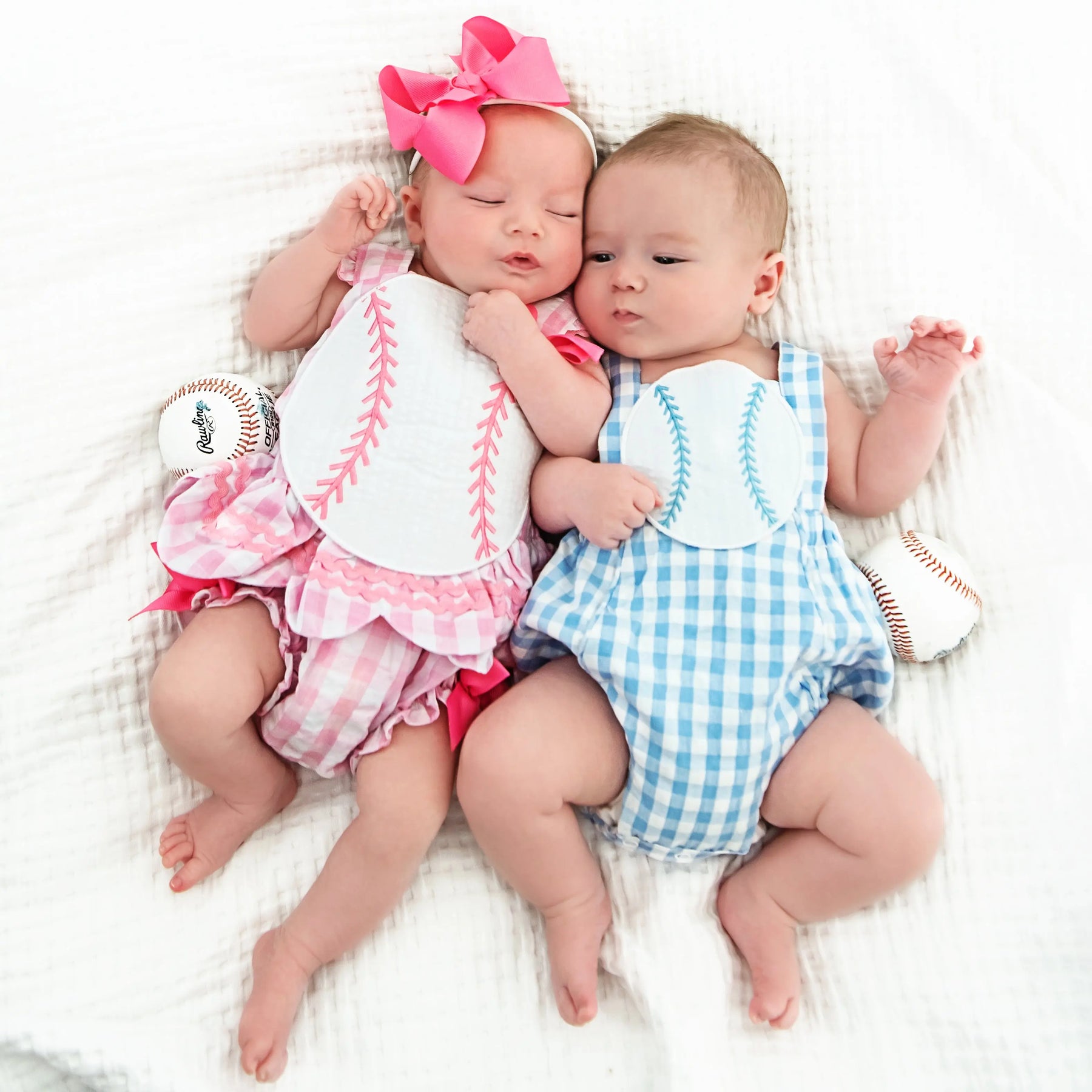 Blue Baseball Sunsuit by Seven Lantern Lane, children's boutique clothing detail photo 7