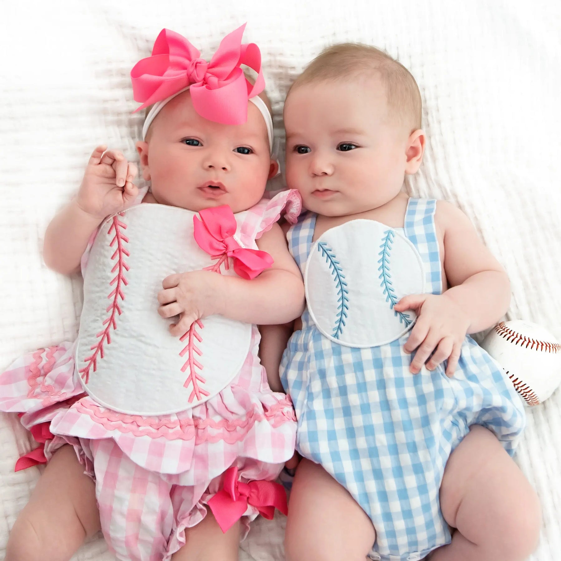 Blue Baseball Sunsuit by Seven Lantern Lane, children's boutique clothing detail photo 9