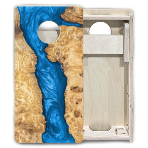 Blue Epoxy - Mini or Vacation Size Cornhole Boards by Cornhole Solutions, custom cornhole board detail photo 6