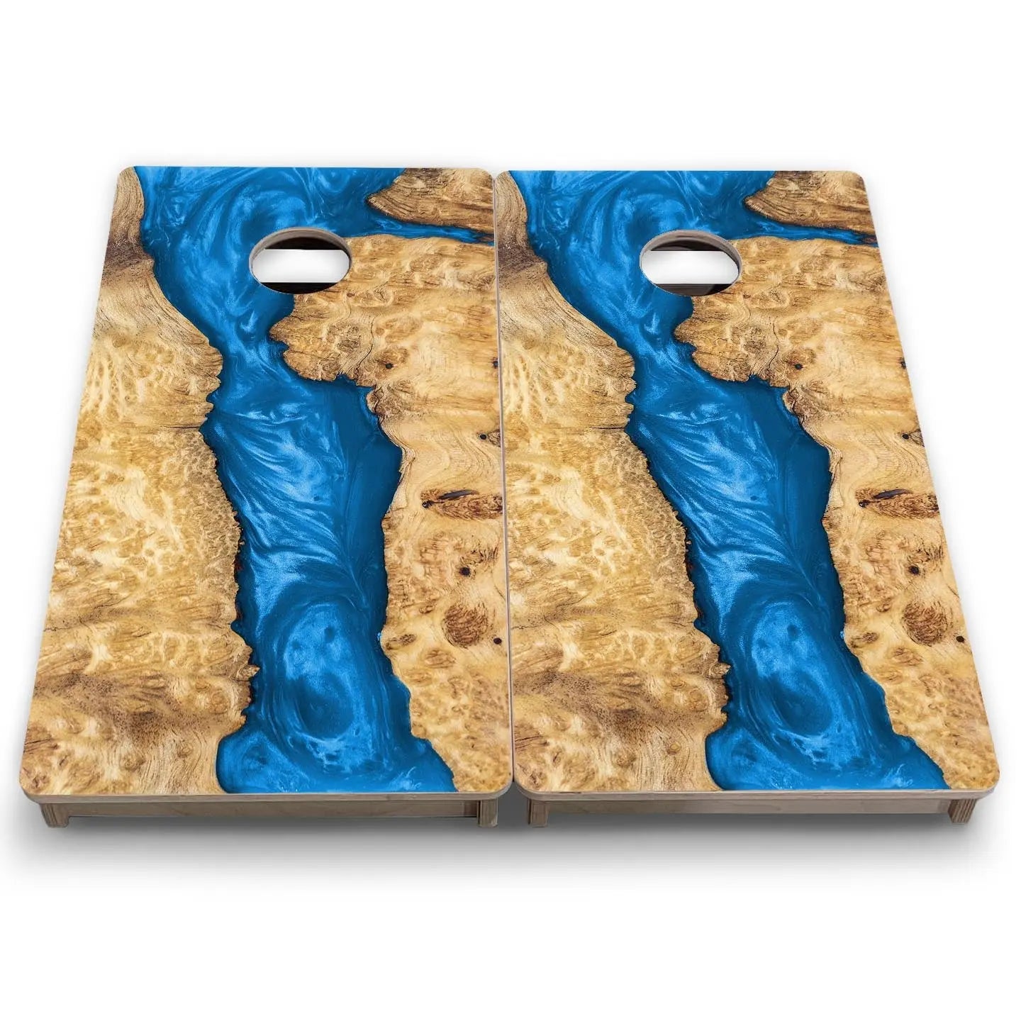 Blue Epoxy - Mini or Vacation Size Cornhole Boards by Cornhole Solutions, custom cornhole board detail photo 7