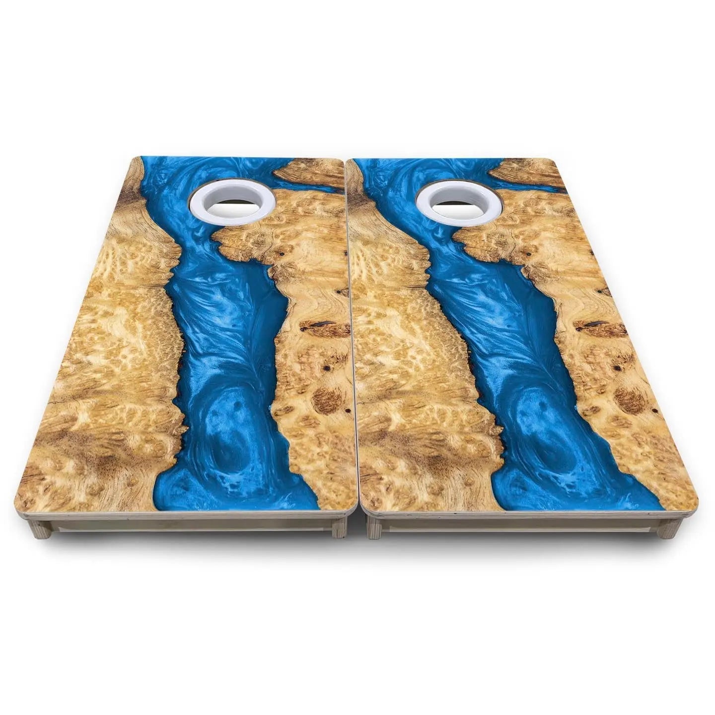 Blue Epoxy - Mini or Vacation Size Cornhole Boards by Cornhole Solutions, custom cornhole board detail photo 8