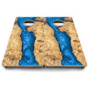 Blue Epoxy - Mini or Vacation Size Cornhole Boards by Cornhole Solutions, custom cornhole board detail photo 9