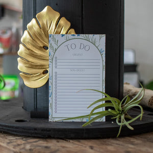 Blue Floral - To Do Notepad by Still Magnolia, stationery detail photo 2